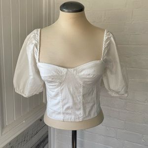 Gap puffy sleeve top